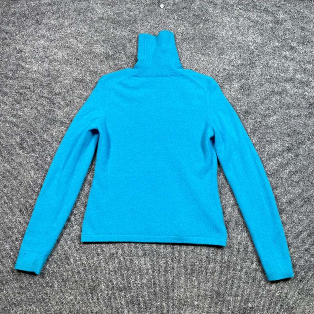 Ann Taylor Cashmere Turtleneck Sweater Womens Medium Turquoise Blue 115301